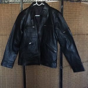 New size large men’s genuine leather jacket